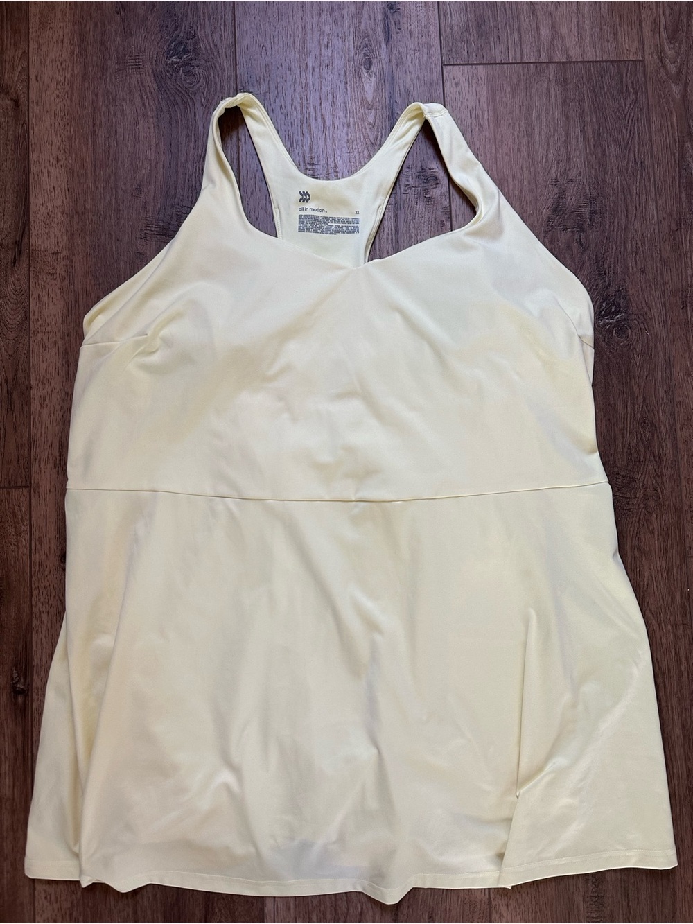 NEW! All in Motion Athletic Dress, Skort, Workout, Athleisure, Pale Yellow, 3X